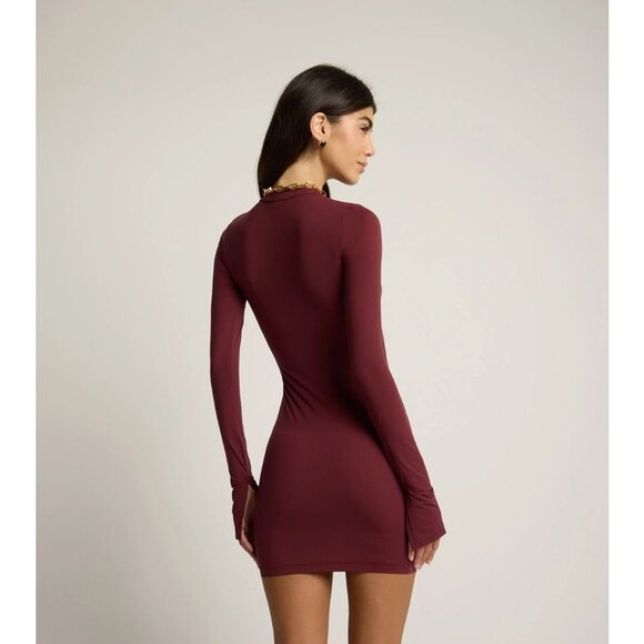 CHAM Mini Dress in Burgundy - Picture 4 of 5